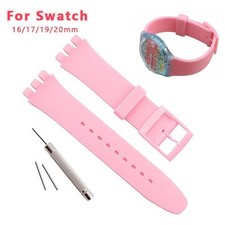 Jelly Silicone Watch Strap for Swatch 16mm 17mm 19mm 20mm Waterproof Band