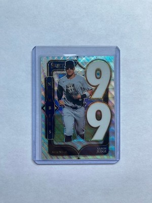 2025 Panini Select Aaron Judge #8 Numbers Silver Wave Prizms 41/199 Yankees MVP