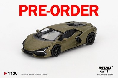 (Pre-order) MINI GT #1136 Lamborghini Revuelto Verde Gea Matte RHD Model Car