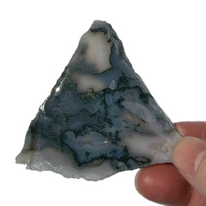 GREEN MOSS AGATE SLAB ~ 116 grams / rough agate jasper mineral rock India cab