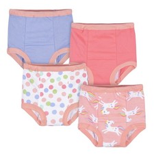 Gerber Baby Girls Infant Toddler 4 Pack Potty Training Pants Underwear Unicorn