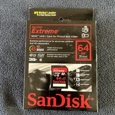 SanDisk Extreme 64GB Class 10 45MB/s SDXC UHS-I Card SDSDX-064G-X46