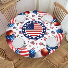 4th of July American Flag Round Small 40-44, S