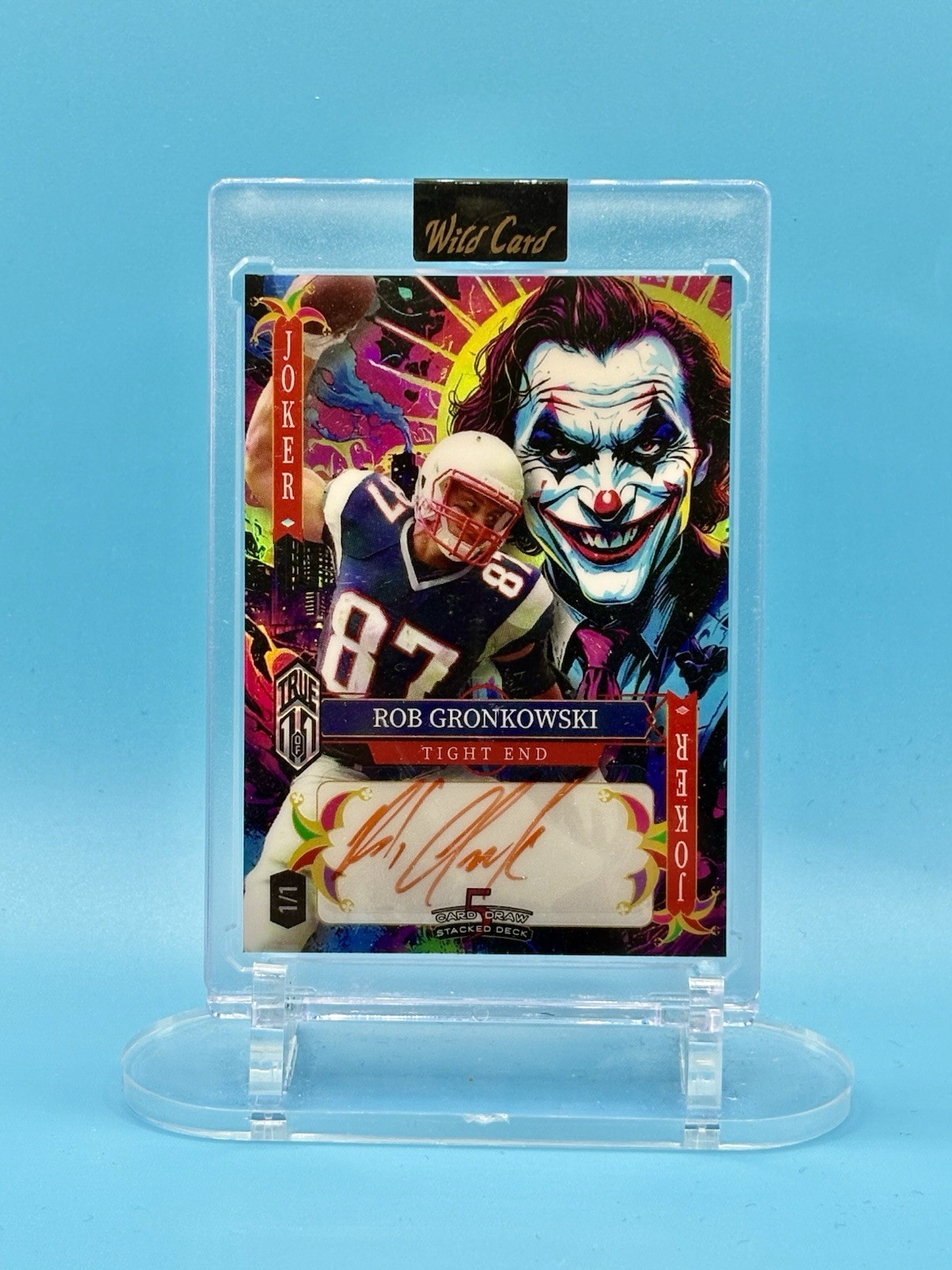 2025 Wild Card Football Jokers - Rob Gronkowski True 1/1 Joker Auto