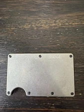 Ridge Wallet The Ridge Wallet Cash Strap Stonewashed Titanium PREOWNED!