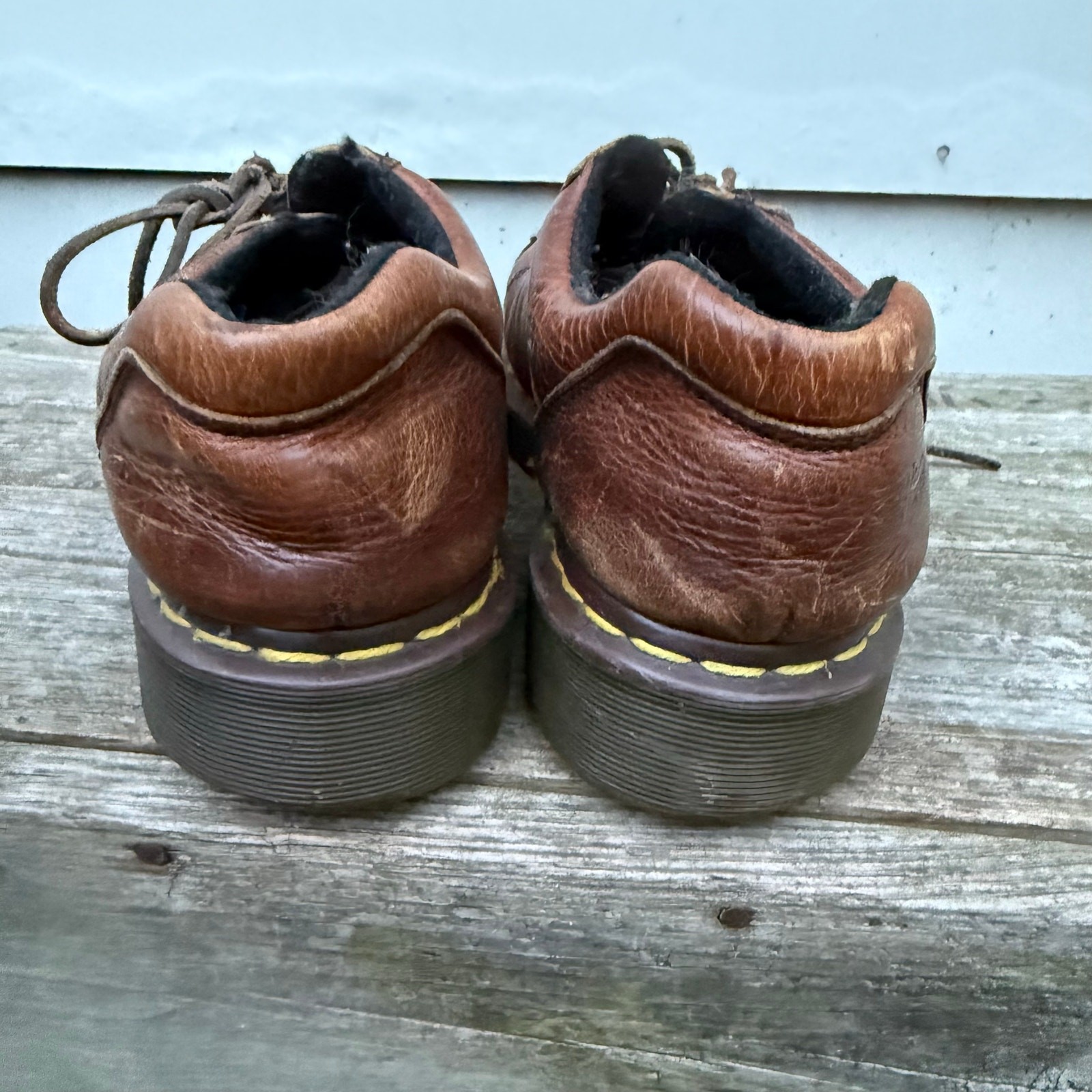 SAOLA Scarpe Oxford Y2K Dr. Martens 8312 marroni grossa suola grossa Oxford in pelle US W9