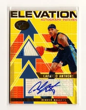 2007-08 Bowman Elevation Blue #EAP-CA Carmelo Anthony PRIME PATCH AUTOGRAPHS /9