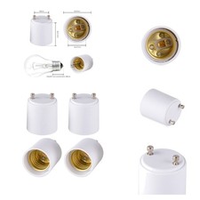 GU24 to E27 E26 Adapter for LED Bulb, GU24 to Medium Base Converts Your Pin B...