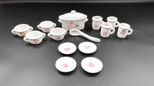 Vintage Pretty Port Ltd Rose Porcelain Dollhouse Miniature Tea Set
