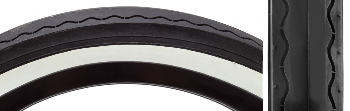 Sunlite Classic Slick 20 x 2125 Clincher Wire 65 Черный Белый светоотражающий велосипед BMX 8990₽