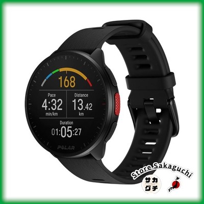 Polar Pacer GPS Running Smartwatch Training Tests Pulsmesser Nacht Schwarz