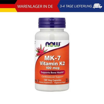 NOW Foods, MK-7 Vitamin K-2, 100 mcg, 120 vegetarische Kapseln