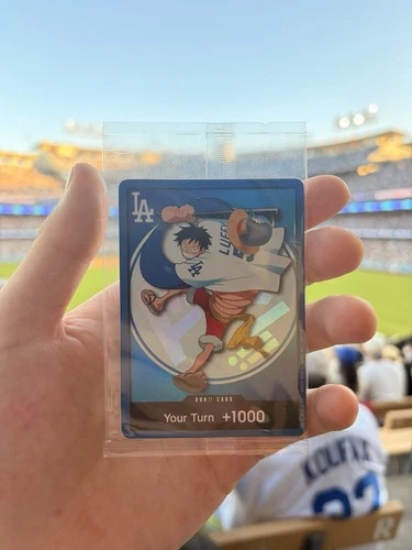 One Piece Night Los Angeles Dodgers Monkey D. Luffy Promo Card Game Sealed