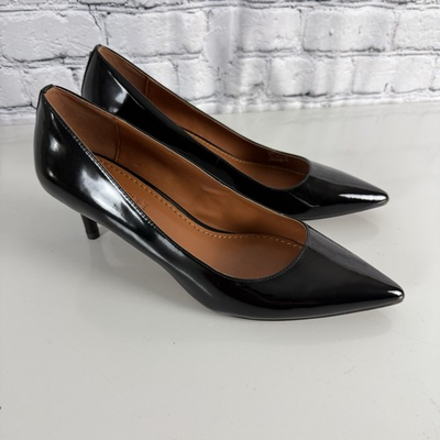 #ad #ad Coach Mid Heel Pump Black Patent Leather Pointed Toe Women Size 8.5 FG1479 $39.99