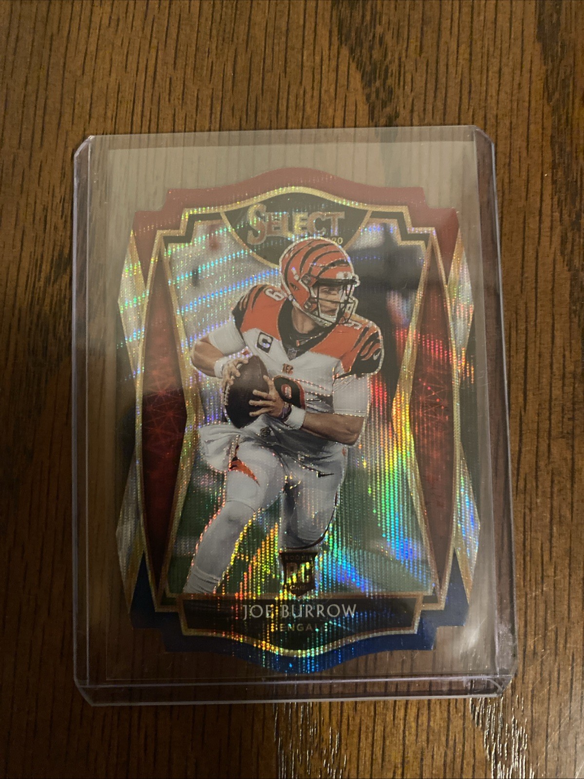 2020 Panini Select - Premier Level Joe Burrow #146 Tri-Color Prizm Die-Cut (RC)