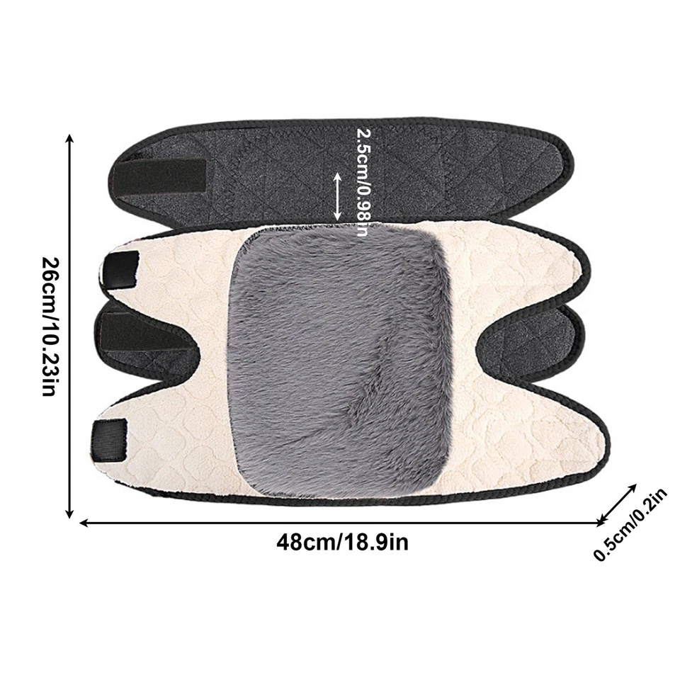 1 Pair Knee Warmer Muscle Joint Care Thick Plush Knee Warmer Sleeve for Winter - Image 2 of 4