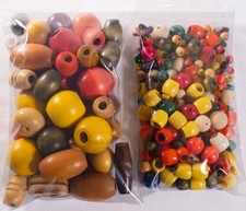 Craft Beads Wood Macrame Mixed Lot 1 Pound Arts  Crafts