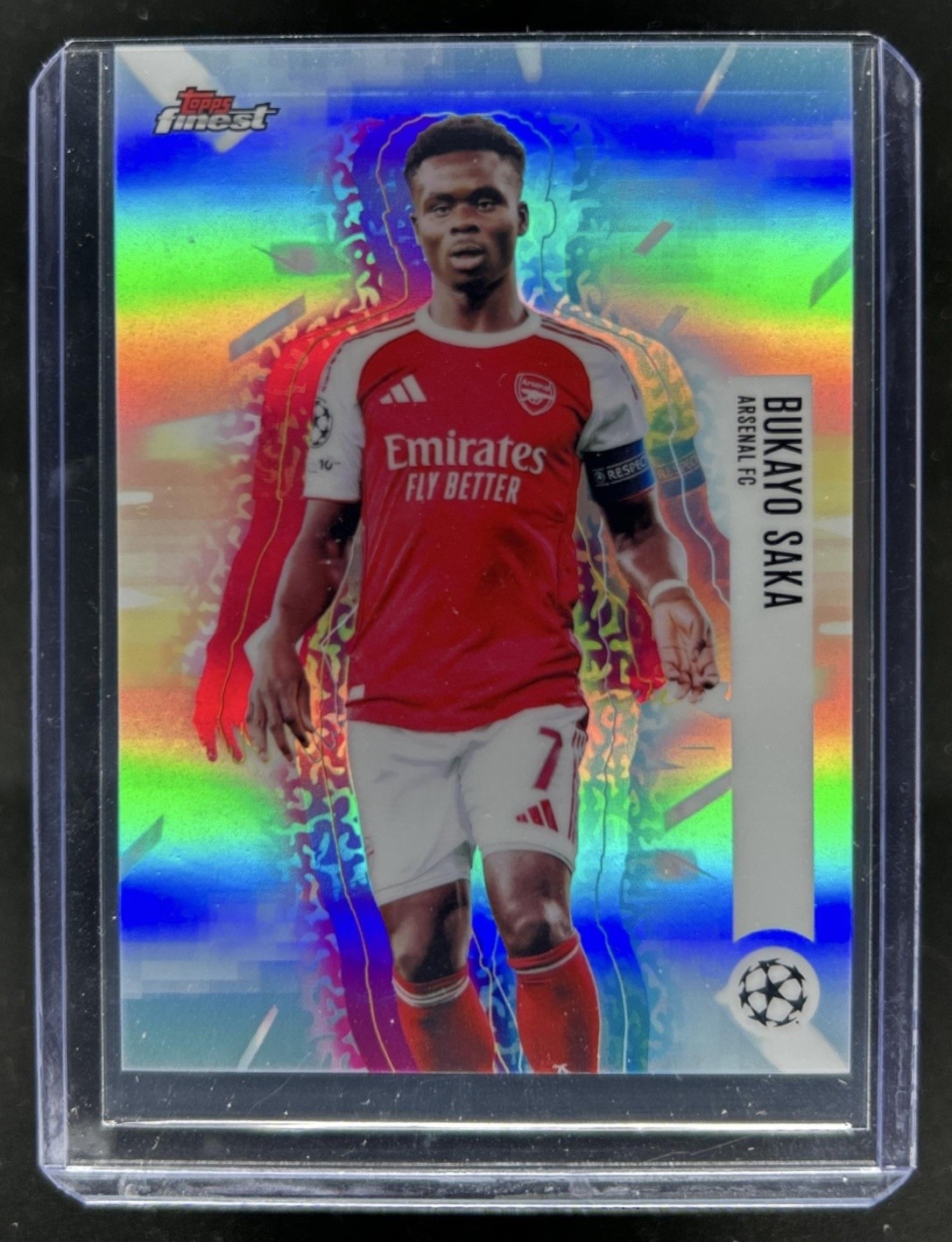 2025-26 Topps UEFA Club Competition Finest Bukayo Saka Hologlow Variations #7