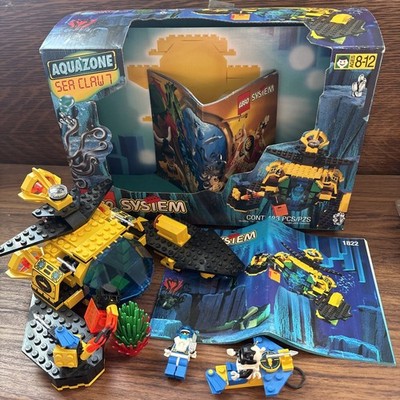 LEGO Aquazone Sea Claw 7 Sub 1822 Complete Set w/ Minifigures