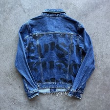 Rare Evisu Kuro Spellout Denim Jacket Faded B...