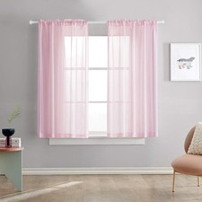 Baby Pink Semi Sheer 52"W x 63"L Pack of 2 ,