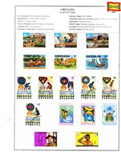 GRANADA & GRENADINES--Lot of 206 Stamps & 29 Souvenir Sheets
