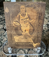 Spades Customs Caitlin Clark Indiana Fever Basketball Custom Wood Trading Card