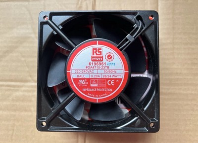 Axiallüfter RS PRO (Modellnummer 6196961) - Spannung: 220-240. Leistung: 28/24 Watt.