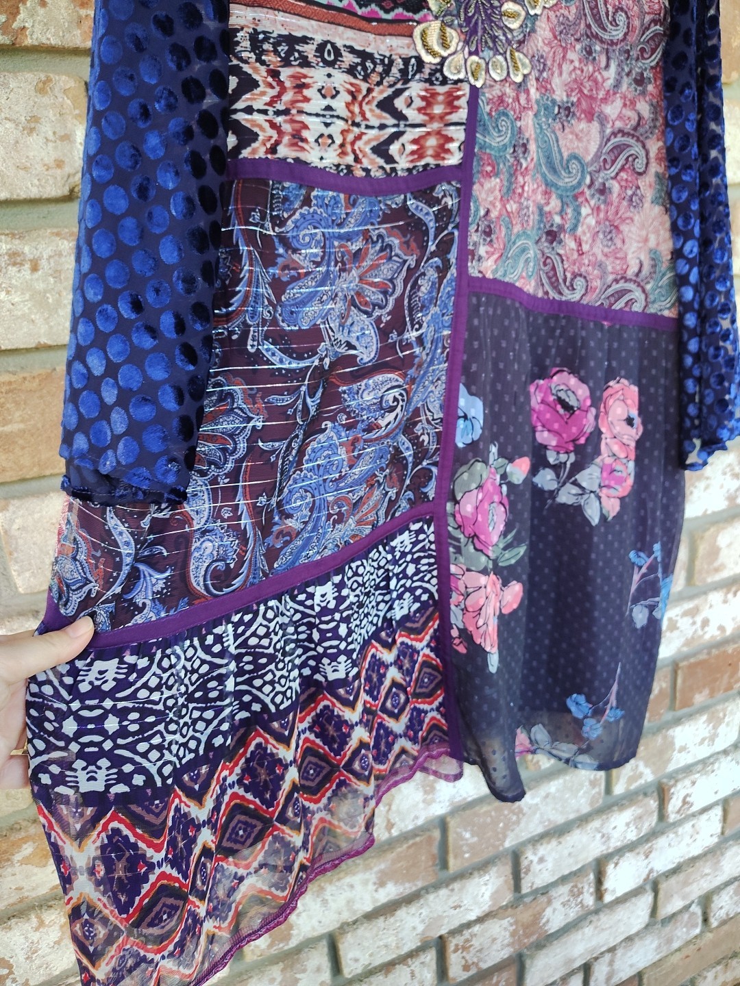 Soft Surrounding Embroidered Patchwork Boho Tunic… - image 5