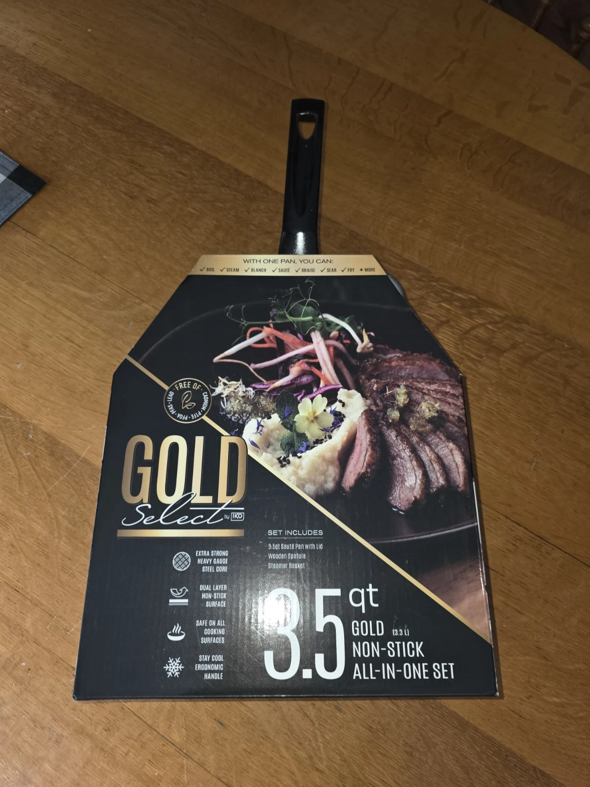NEW Gold Select 3.5 Qt Non-Stick All in One Pan Set