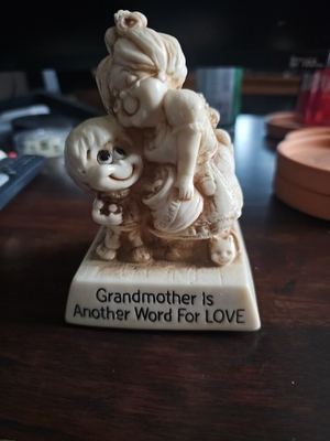 #ad Vintage Russ Berries Grandmother is Another Word for Love Figure with Boy $10.00