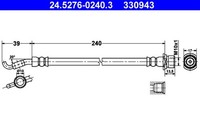 Bremsschlauch ATE 24.5276-0240.3 FüR Toyota Avensis VVT ZZT250_ ZZT250R ZZT251_