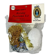 Fibre Craft Angel Panorama Sequin Bead Pins Christmas Ornament Kit 4106 Vintage