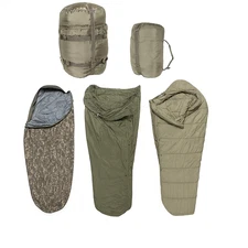 Genuine USGI Sleep System Army IMSS 5-Piece Military ACU Sleeping Bag Set ECW D1
