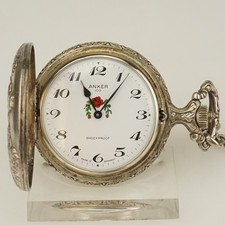 WORKING Mechanical ANKER Pocket Watch Men's no fusee duplex no repeater RAR