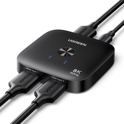 ''UGREEN HDMI 2.1 Switch 2 in 1 Out 8K@60Hz Ultra HD Supports 4K@240Hz Black ''