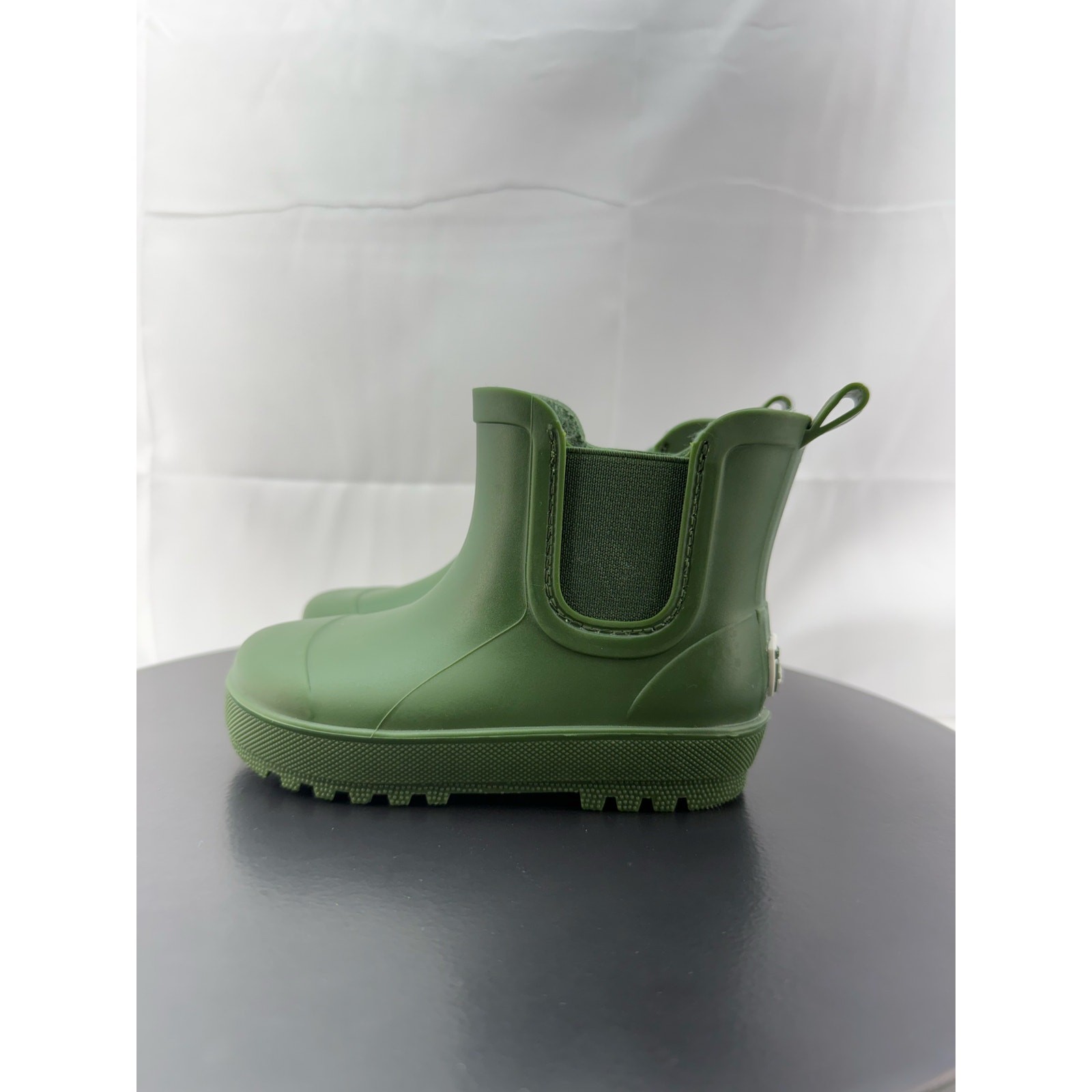 BEARPAW Chelsea Rain Boots Toddler Size 6 Hunter Green Fur Lined Waterproof