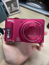 Nikon COOLPIX S9100 12.1MP 18x Optical Zoom Compact Digital Camera Red 90 New