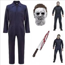 Halloween Horror Cosplay Jumpsuit Bloody Costume for Men Party Outfit Props