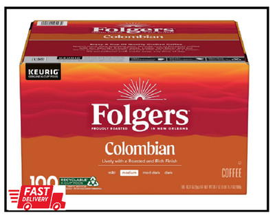 Folgers Medium Roast K-Cup Coffee Pods, 100% Colombian (100 ct.)