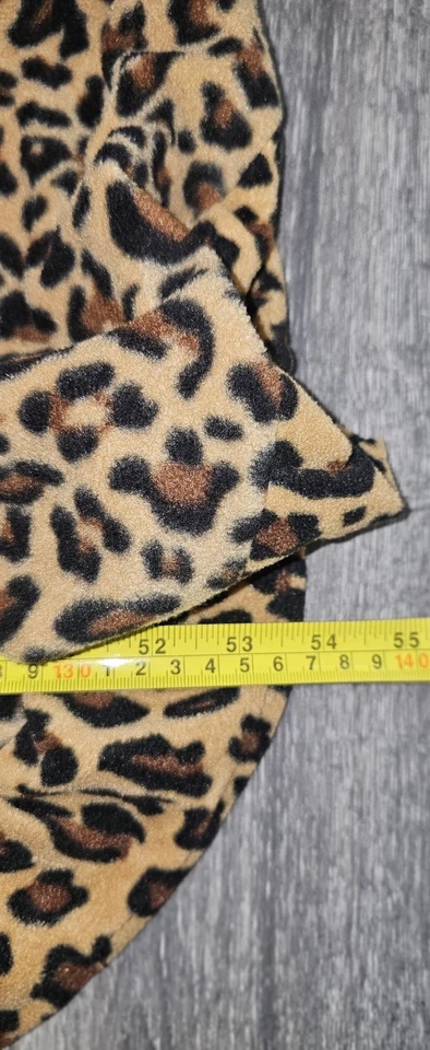 ESY STUDIO EY Fleece Animal Print Shawl Wrap Cheetah Womens One Size Ruffle Trim - Image 4 of 4