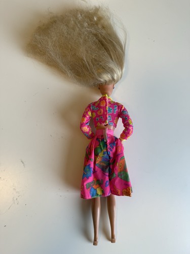 Blonde Barbie Doll Mattel 1991 Vintage Disco Dress - Good Condition Talking - Picture 5 of 10