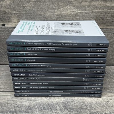 Lot of 12 of Magnetic Resonance Imaging Clinics of North America HC Volumes MRI