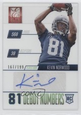 2014 Panini Elite Rookie Debut Numbers Signatures 167/199 Kevin Norwood Auto 0f8
