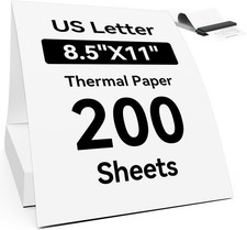2 Sheets Thermal Printer Paper 8.5 X 11 Inch US Letter Size Thermal Paper