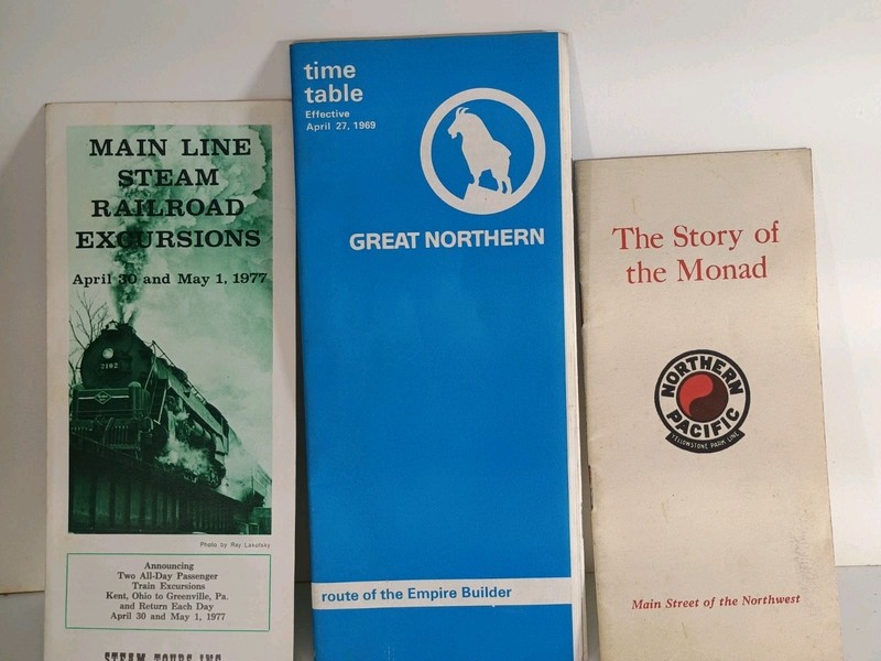 60's Northern Pacific RR Monad Great Northern RR Empire Builder & Steam Excursio