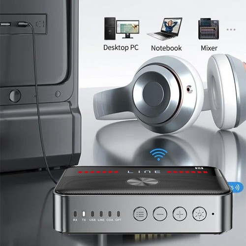 NFC Bluetooth Transmitter Receiver Audio Adapter 3.5mm/AUX/RCA/Optical/USB DAC - Picture 11 of 11