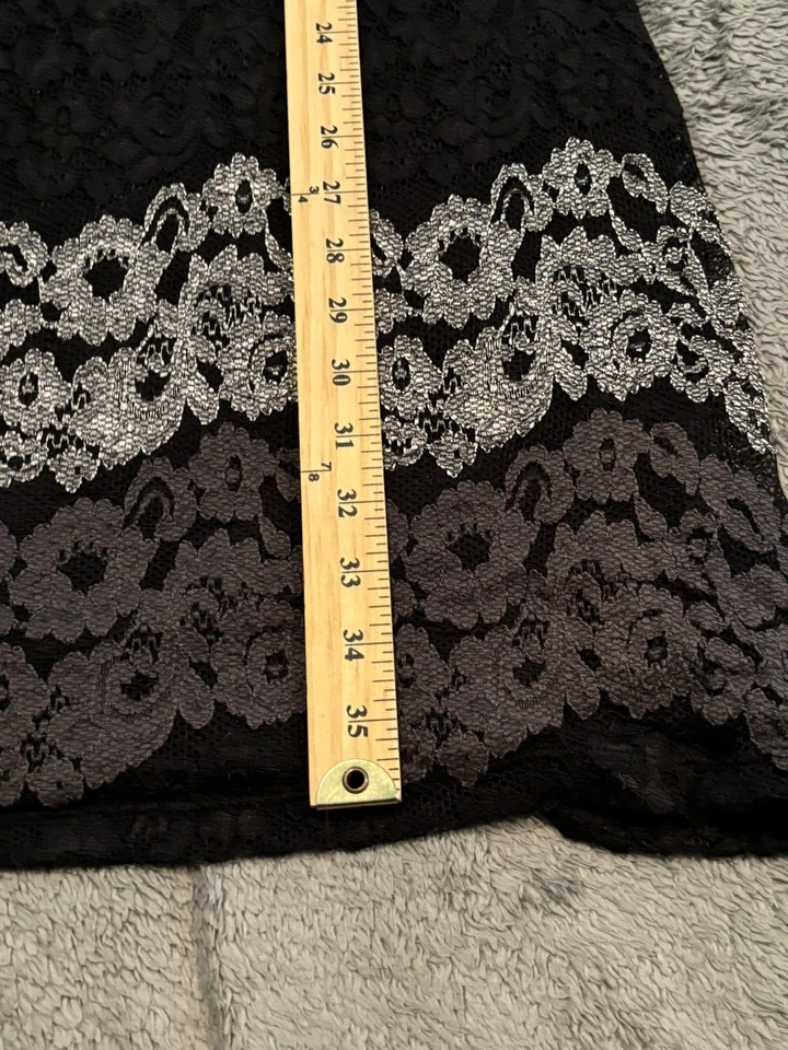 Isaac Mizrahi Live! Dress Womens XXS Long Sleeve Floral Lace Overlay Lined Foto 4 de 4