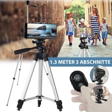 Kamera Handy Stativ Tragbares Camera Tripod mit Fernauslöser Smartphone 130cm DE