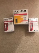 Image of Accu-Chek Performa 2 X 50 Test Strips New Sealed Diabetics Plus 204 Lancets